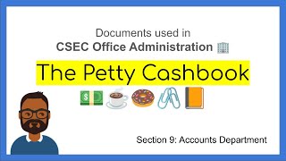 Petty Cash Book Tutorial for CSEC Office Administration Exam [upl. by Nyret]