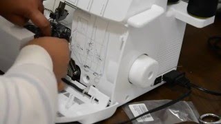 Installing Serger Knife in Brother 1034d [upl. by Bokaj305]