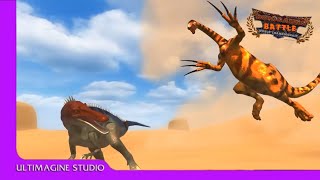 dinosaur battle therizinosaurus vs suchomimus sound effect [upl. by Ocirred]