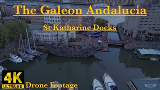 The Galeon Andalucía at St Katharine Docks Tower Bridge London UK [upl. by Argile]