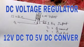 5 VOLT DC CONVERTER VOLTAGE REGULATOR IN HINDI [upl. by Adnamaa]