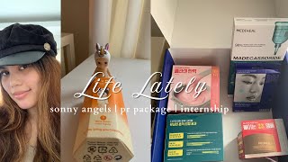 Life Lately  sonny angels pr package coffee marketing internship depop [upl. by Atteyek]