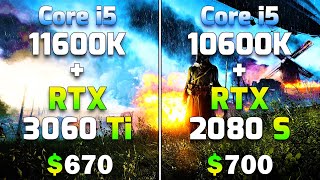 Core i5 11600K  RTX 3060 Ti vs Core i5 10600K  RTX 2080 SUPER  PC Gameplay Tested [upl. by Kilgore894]