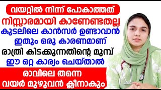 രാത്രി ഈ ഒറ്റ കാര്യം ചെയ്താൽ രാവിലെ വയർ മുഴുവൻ ക്ലീനാകും  vayattil ninnum pokan malayalam [upl. by Ib]