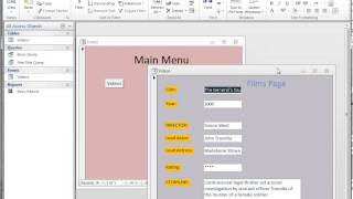 Creating a Main Menu Form in an Access Database [upl. by Ecidnac]