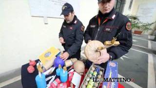 I carabinieri mostrano i botti killer [upl. by Aihseym]