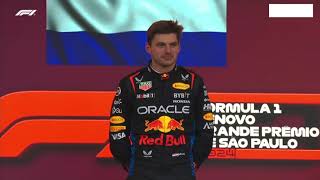 DUTCH NATIONAL ANTHEM IN SAO PAULO GP PODIUM FOR MAX VERSTAPPEN [upl. by Margetts950]