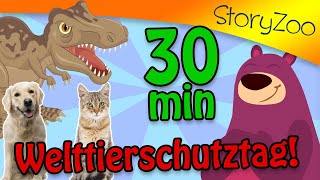 Welttierschutztag Kompilation 🐶🦁  StoryZoo Deutsch  Cartoons für Kinder 😀🎉 [upl. by Mueller]