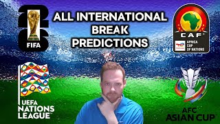 My AFCON Asia Cup CONMEBOL amp OFC World Cup Qualification Predictions [upl. by Yelreveb141]