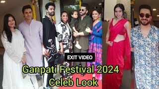 BTown Celebrity Ganpati Festival Look Beautiful  Divyanka TripathiManisha RaniAlyDheerajAnjali [upl. by Chabot]