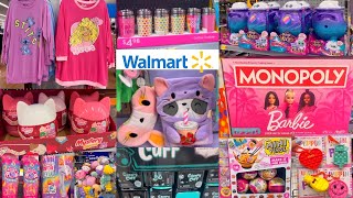 WALMART Shop With Me 2024 New Finds Valentines Day Squishmallows Surprise Toys Claires Barbie [upl. by Enirak647]