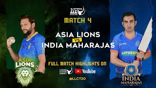 Asia lions v India Maharajas  Match 4 Highlights  Asia vs India  legend League cricket 2023  LLC [upl. by Gae]