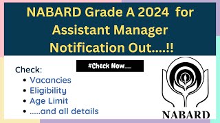 NABARD Grade A Recruitment 2024 [upl. by Yud850]