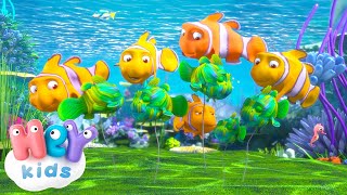 Five Little Fishies  HeyKids Nursery Rhymes  Animaj Kids [upl. by Yspyg189]