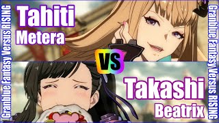 GBVSR 4K Granblue Fantasy Versus Rising Rank match Tahiti Metera vs Takashi Beatrix [upl. by Anaet906]