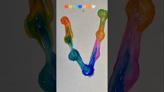 🌈V💦Water drop writingcolourBlendingshortsviralSTCalligraphyshortssatisfyingartcolormixing [upl. by Raddy]