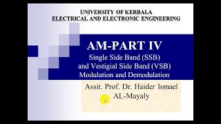 Amplitude Modulation AM Part 4 SSB AM amp VSB AM [upl. by Compton]