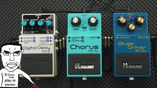 BOSS BD2w  CE2w  DD8 OD  Chorus  Delay [upl. by Eimarrej633]