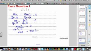 Algebraic fractions 22 with exam question [upl. by Naivad]