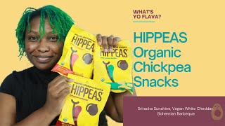 Hippeas Puffs Taste Test  Organic Chickpea Snacks  White Cheddar Barbecue Sriracha [upl. by O'Kelly]