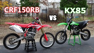 CRF150RB VS KX85  Side By Side Comparison [upl. by Jeramie842]