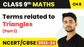 Terms Related to Triangles Centroid amp Orthocentre Part 1  Triangles  Class 9 Maths [upl. by Drageruaeb315]