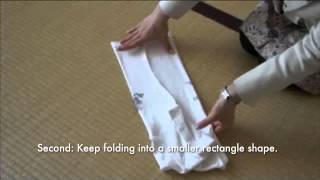 Fold short sleeved tshirts using The KonMari Method [upl. by Rumney]