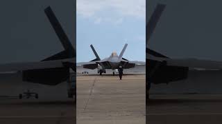 F22 flexing its wings for its preflight checks 🔥 yt f22 jets asmr ytshorts [upl. by Eilsek]