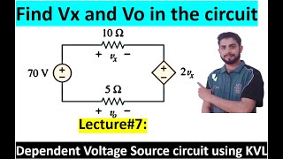 Dependent Voltage Source Problem Solved by KVL Circuit Analysis [upl. by Asenej802]