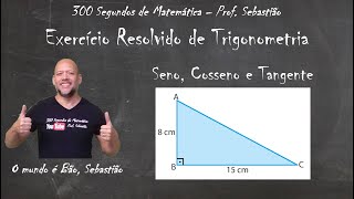 TRIGONOMETRIA  Triângulo Retângulo  Exercício 1  Determine Seno Cosseno e Tangente [upl. by Riella654]