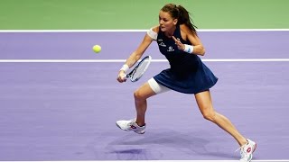 Agnieszka Radwanska vs Garbine Muguruza Semifinals  2015 WTA Finals Highlights [upl. by Humble140]