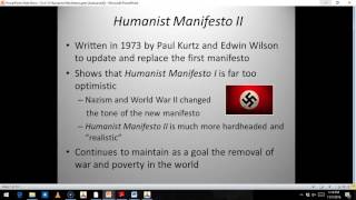 Overview of Humanist Manifestos [upl. by Tobie94]