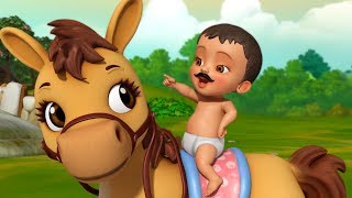 Mera Ghoda Tik Tik Tik  Hindi Rhymes for Children  Infobells [upl. by Jacobah]