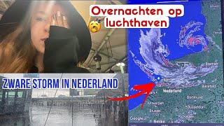 Onze Vlucht Naar Italië Geannuleerd Door ZWARE STORM ⛈ vakantievliegveldtravel [upl. by Ardnassac]