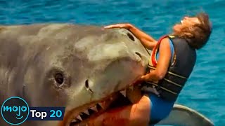 20 Most Terrifying Shark Attacks in Movies [upl. by Yarak]