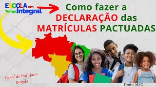 GARANTA a 2ª PARCELA do Programa Escola Integral Faça a declaração das Matrículas  Vídeo 0505 [upl. by Hershel]