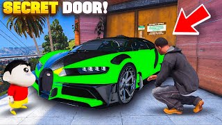 Franklin amp Shin chan Opened a Secret Door Outside His House in Gta 5 in Telugu [upl. by Slaohcin]