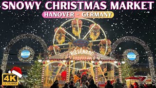 Hanover Christmas Market Walking Tour ❄️ ☃️ With Captions [upl. by Gurolinick729]