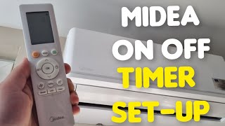 How to SET Timer MIDEA Air Conditioner ON OFF timer setup [upl. by Fatima]