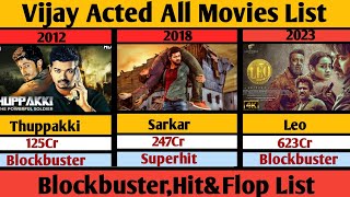 Vijay Acted All Movies ListThalapathy 69The Greatest Of All Time Hit Flop List [upl. by Artamas]