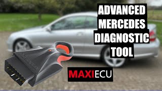 MaxiECU 3 for Mercedes  Advanced Diagnostic Tool on CLK 220 [upl. by Sparks10]