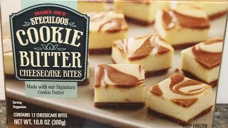 Trader Joe’s Speculoos Cookie Butter Cheesecake Bites Review [upl. by Ydniw]