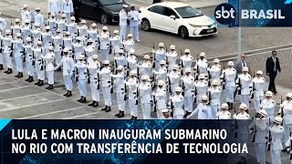 Submarino lançado pelos presidentes contou com transferência de tecnologia  SBT Brasil 260324 [upl. by Magdalena169]