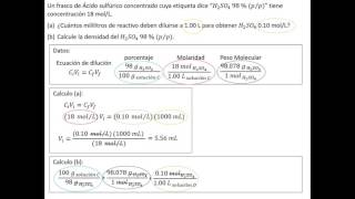 Calcular la densidad de una solución concentrada Química Analítica Parte 2 [upl. by Ivatts937]