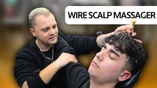 ASMR  Wire Scalp Massager Used Often In This ASMR Head Massage [upl. by Zetra574]