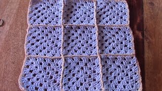 Haken  tutorial 284 grannies verbinden lossen amp vasten [upl. by Means348]