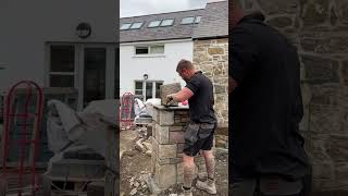 Building stone at a old cottage stonemasonry [upl. by Ylirama]