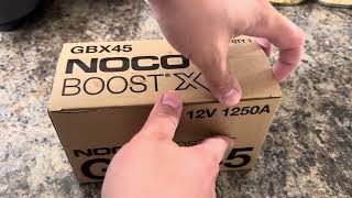 Unboxing The GBX45 NOCO Boost 1250A Portable Battery Booster [upl. by Wehtam551]