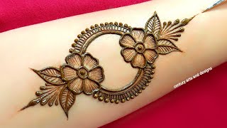 Very beautiful stylish front hand mehndi design  Arabic mehndi design  mehndi design  Mehndi [upl. by Yht]