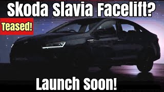 Skoda Slavia Facelift 2024 Officially teased [upl. by Ozzie]